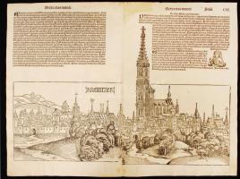 Buda fametszetű látképe Hartmann Schedel: Liber Chronicarum (Nürnberg, 1493) című munkájának latin n...