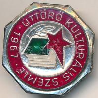 1967. "Úttörő Kultúrális Szemle" zománcozott kitűző (19mm) T:2