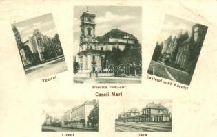 Nagykároly - 2 db régi képeslap / 2 old postcards