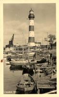 Liepaja, Libau; Baka / lighthouse, boats (non PC)