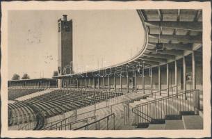 Wroclaw, Breslau; Stadion mit Glockenturm / stadium, clock tower So. Stpl (EK)