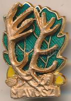 DN MAVOSZ (Magyar Vadászok Országos Szövetsége) zománcozott fém kitűző (24x16mm) T:2