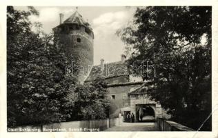 Városszalónak, Stadtschlaining; Schloss Eingang / castle entry (gluemark)