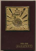 1938-1968. Budapest "BHG - Beloiannisz Híradástechnikai Gyár" réz emlékplakett, bakeliten (90x65mm) T:2