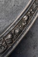 WMF szecessziós figurális asztali kínáló, ezüstözött alpakka, jelzett, m:24 cm, 17×29 cm/ WMF art no...