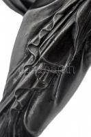 WMF szecessziós figurális asztali kínáló, ezüstözött alpakka, jelzett, m:24 cm, 17×29 cm/ WMF art no...