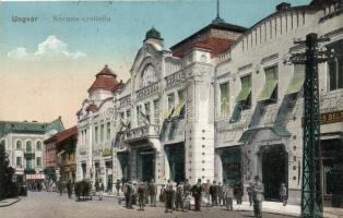 Ungvár, Korona szálloda, Horvát Mór üzlete / hotel, shop