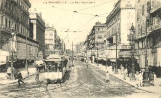 Marseille, Rue Cannebiere / street, tram, shops