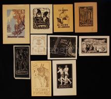 10 db ex libris kisgrafika, ebből 6 db jelzett.