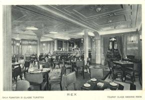 SS Rex, Tourist class smoking room, interior (fl)