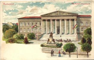 Budapest VIII. Nemzeti Múzeum 'Kosmos' litho (EK)