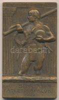 Csillag István (1881-1968) 1909. "Sparta Atlétikai Klub" Br plakett (30x52mm) T:2