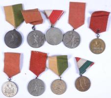 1950-1956. 9db sportverseny érem, szalagokkal (közte sakk,atlétika) T:vegyes (két mellszalag leszakadva)