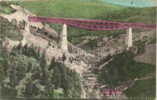 Gyimes, Karakkói híd; Szvoboda Miklós könyvkereskedő kiadása / railway bridge (ázott / wet damage)