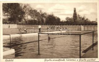 Gödöllő, Gizella strandfürdő és park, úszás óra (EK)