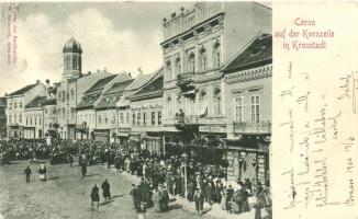 Brassó, Kronstadt; Corso auf der Kornzeile, shop of Servatius (EK)