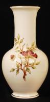 Zsolnay virág mintás váza. kézzel festett, jelzett, hibátlan, m:26,5 cm