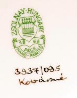 Zsolnay virág mintás váza. kézzel festett, jelzett, hibátlan, m:26,5 cm