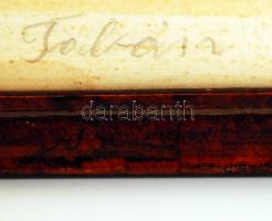 Jelzés nélkül: Tabán. Színezett litográfia, papír, üvegezett keretben, 20×27 cm