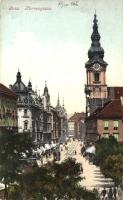 Graz, Herrengassa / street, tram, church (EK)