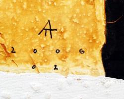 Ajtai Tamás (1952-): Párizs 1930. Vegyes technika, farost, jelzett, 80×80 cm