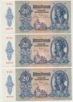 1941. 20P (3x) sorszámkövetők T:I