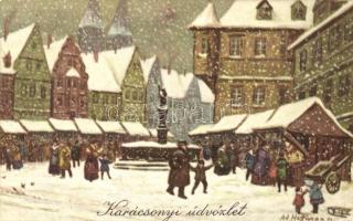 3 db RÉGI motívumlap; üdvözlőlap (karácsony) / 3 old motive cards; greeting (christmas)