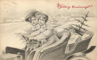 3 db RÉGI motívumlap; üdvözlőlap (karácsony) / 3 old motive cards; greeting (christmas)