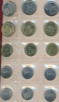 Monaco 46db-os fémpénz gyűjtemény műbőr albumban T:vegyes
Monaco 46pcs of coins in collector's ...