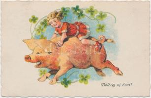 15 db főként RÉGI motívumlap; üdvözlőlap (újév) / 15 mostly old motive cards; greeting (New Year)