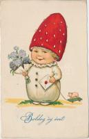 15 db főként RÉGI motívumlap; üdvözlőlap (újév) / 15 mostly old motive cards; greeting (New Year)