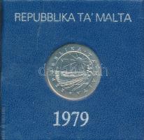 Málta 1979FM 1Ł Ag Külföldi haderő kivonulása T:1 Malta 1979FM 1 Pound Ag Departure of foreign forces C:UNC