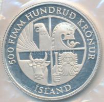 Izland 1974. 500K Ag 1100 éves az első település T:PP Iceland 1974. 500 Kronur Ag 1100th Anniversary - 1st Settlement C:PP