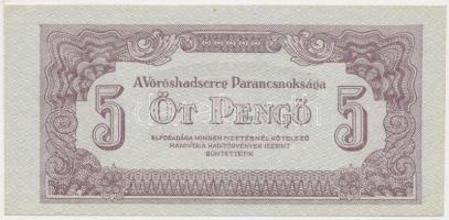 1944. 5P "A Vöröshadsereg Parancsnoksága" vágási hibával T:I