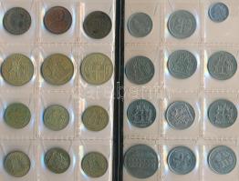 Izland 82db-os fémpénz gyűjtemény albumban T:vegyes
Iceland 82pcs of coins in collerctor's albu...