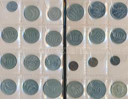 Izland 82db-os fémpénz gyűjtemény albumban T:vegyes
Iceland 82pcs of coins in collerctor's albu...