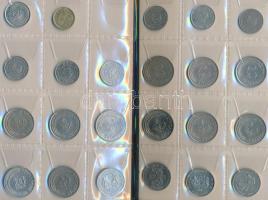 Szingapúr 57db-os fémpénz gyűjtemény albumban T:vegyes
Singapore 57pcs of coins in collerctor's...
