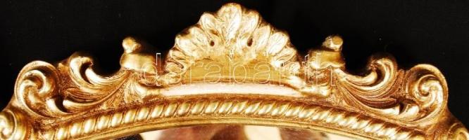 Tükör dekoratív antik keretben, 34×27 cm