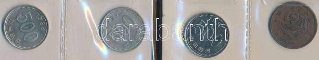 Vegyes 80db-os ázsiai fémpénz tétel, japán, kínai, koreai érmék 2db éremtartó albumban T:vegyes
Mixe...