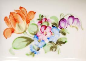 Herendi oroszlánlábas kaspó, kézzel festett, jelzett, hibátlan, " Magyar Népköztársaság Tura ba...