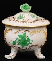 Herendi Apponyi mintás bonbonier, kézzel festett jelzett, hibátlan, m:10 cm, d:9,5 cm