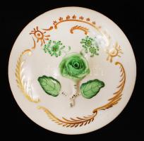 Herendi Apponyi mintás bonbonier, kézzel festett jelzett, hibátlan, m:10 cm, d:9,5 cm