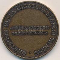 Bogár Lívia (1957-) DN "Országos Igazságszolgáltatási Tanács - Juhász Andor Díj Bronz Fokozata" Br díjérem tokban (42,5mm) T:1