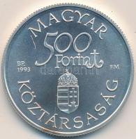 1993. 500Ft Ag "Régi dunai hajók - Árpád" tanúsítvánnyal T:BU Adamo EM129
