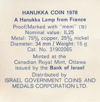 Izrael 25L Cu-Ni "Hanuka" tokban, tanúsítvánnyal T:PP
Israel 25 Lirot Cu-Ni "Hanukkah...