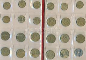 Izrael 44db-os vegyes fémpénz gyűjtemény albumban T:vegyes Israel 44pcs of coins in collectors album C:mixed