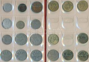 Izrael 44db-os vegyes fémpénz gyűjtemény albumban T:vegyes
Israel 44pcs of coins in collector's...