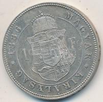 1886KB 1Ft Ag "Ferenc József / Barokk címer" T:2- Adamo M15