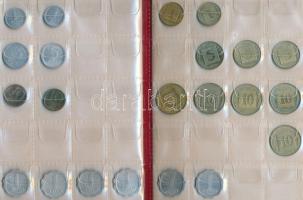 Izrael 56db-os vegyes fémpénz gyűjtemény albumban T:vegyes Israel 56pcs of coins in collectors album C:mixed