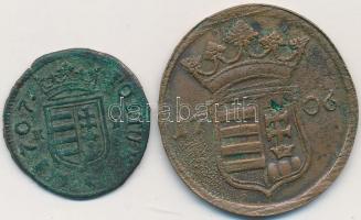 1706. X Poltura "II. Rákóczi Ferenc" (7.35g) + 1707KB Rézpoltúra "II. Rákóczi Ferenc&...